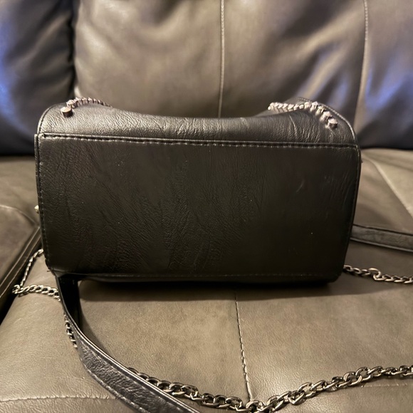 Black Studded Vegan Leather Crossbody Bag - Picture 6 of 9